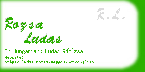 rozsa ludas business card